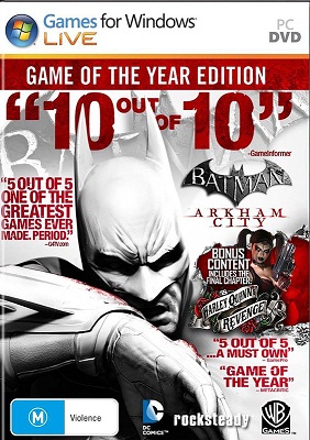 ปกเกม Batman Arkham City Game of the Year Edition